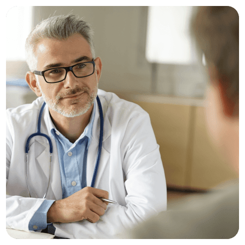 Doctor talking to his patient.