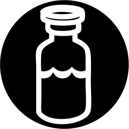 Diluent vial symbol icon.