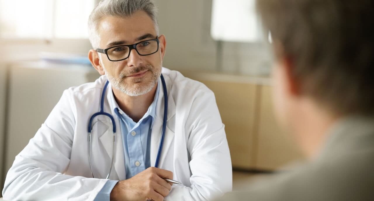 Doctor talking to his patient.